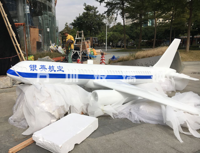 玻璃鋼航空模型飛機雕塑