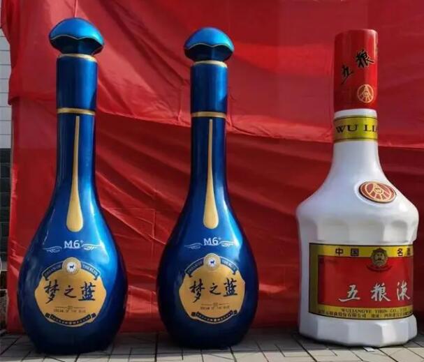 仿真彩繪玻璃鋼酒瓶雕塑定制廠家